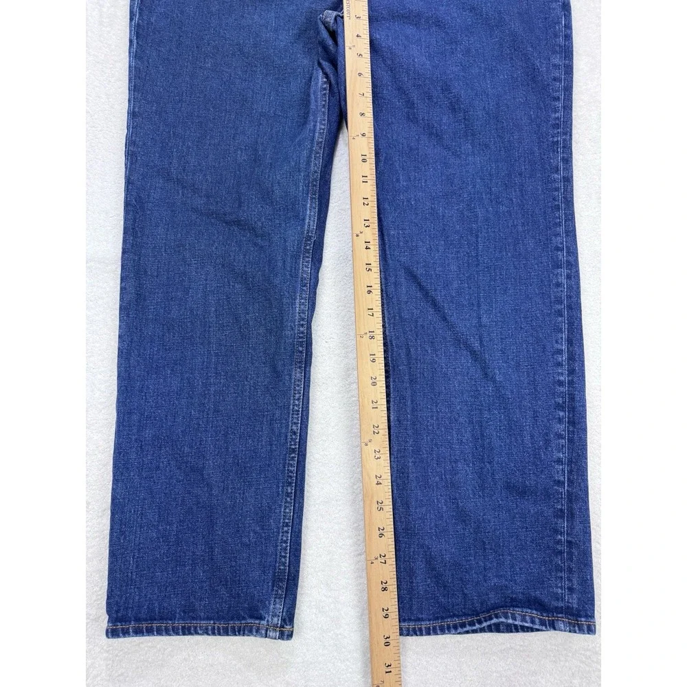 Abercrombie Fitch Jeans W 16 Long 36x30 Blue Ankle‎ Straight Ultra High Denim